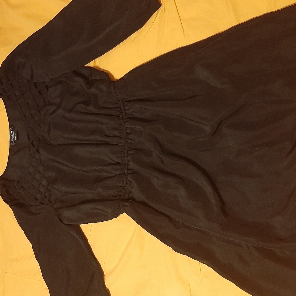Black silk dress